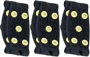 [LIFKOME] 3 Pair Ice Cleats for Boots Shoes Slip Tpe Climbing Crampons for Winter Hiking Walking
