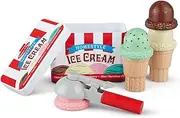 Melissa & Doug 4087 Scoop and Stack Ice Cream Cone Magnetic Pretend Play Set