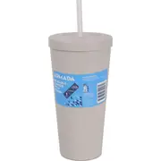 Armada Reusable Tumbler With Straw Assorted each