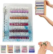 Magnetic Nail Swatches Book, 120/180/240 Nail Color Display, Professional Removable Magnet Organizers with Nail Book for Manicurists & Salon Design (Gradient Blue,180Pcs)