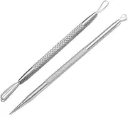 La chat Pimple Extractor Tools, Blackhead Remover, Pimple Popper, Acne Removal Kit Risk Free Treatment for Blemish,Whitehead Popping (2PCS)