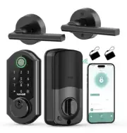 Smart Fingerprint Passcode Deadbolt Front Door Lock W/ Handle Remote Control