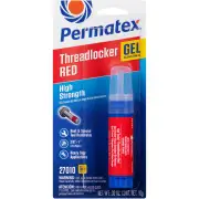 PERMATEX(R) HIGH STRENGTH THREADLOCKER RED GEL, 10 G