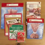 Lot of 6 Christmas Cookie Treat Gift Boxes Plate Kit Gift Holiday Cooking Baking