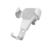 3PCS Universal Leather Pattern Gravity Car Phone Holder Clip Air Vent Mount Stand Car Holder - White