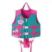 Catzon Kids Swim Vest Life Jacket Flotation Aid with Adjustable Safety Strap Age 1-12 Years-Printed Pink