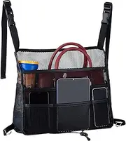 eing Car Mesh Organizer,Seat Back Net Bag,Barrier of Backseat Pet Kids, Driver Storage Netting Pouch,Cargo Tissue Purse Holder Pocket,Black