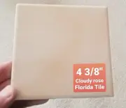Florida tile cloudy light rose Matte 4 3/8 " X 4 3/8 "