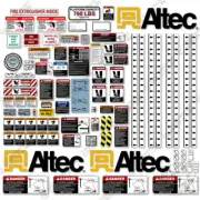 Fits Altec AA55E Decal Kit Bucket Truck - Warning Stickers - 3M Vinyl!