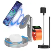 3 in 1 Charging Station for Apple Charger, Wireless Charger for Apple Multipl...