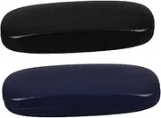 [Healeved] 2pcs Hard Eyeglass Box: Protective Organizer for Sunglasses Glasses Optical Frames Case with Soft Interior for Anti-scratch