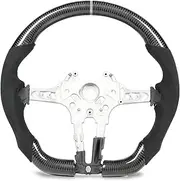 Carbon Fiber Steering Wheel, Compatible with F20 F22 F30 F32 F87 F80 F82 M2 M3 M4, Suede M tri Custom Replacement