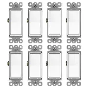 Home Decorator Rocker In Wall Paddle Switch Replacement 15A Single Pole 8 Packs