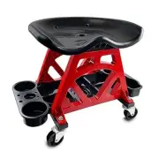 Durable Mechanic Stool Chair with Wheels, Heavy Duty Garage Shop Stool On