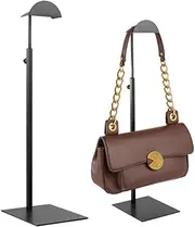 [TOMVAES] 2 Pack Handbag Rack Adjustable Metal Display Stand Stainless Steel Hand Bag Display Single Hanging Hook Clothes Hanger Accessories (Black)