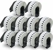 BETCKEY - Continuous Labels Replacement for Brother DK-22210 (29mm x 30.48m), Compatible with Brother QL Label Printers [10 Rolls]