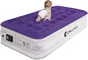 Twin Air Mattress Inflatable Airbed with Built in Pump, 3 Mins Quick Self-Inflat