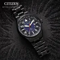 在飛比找momo購物網優惠-【CITIZEN 星辰】PROMASTER 萬年曆光動能黑色