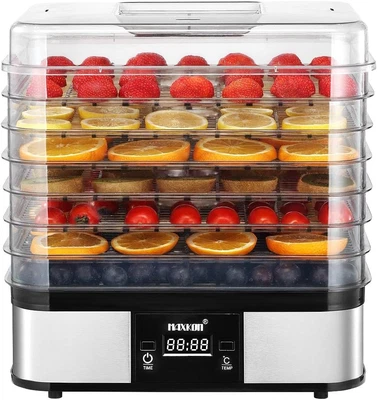 Maxkon Digital Food Dehydrator Fruit Meat Vegetable Dryer Beef Jerky Maker w/...