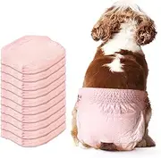 Dog Diapers Female,Disposable 10 Pcs Stretchy Dog Diapers,Cat Diapers for Female Cats,Size M Leak-Proof Pull-ups,Doggy Diapers for Dogs Female in Heat,Dog Period, Incontinence, Training