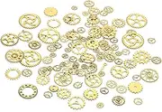 uxcell Gears Charm, 100Gram Metal Wheel Gears Charm Pendant for Necklace Earring Bracelet Jewelry Making and DIY Crafts, Old Gold