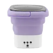 Portable Washing Machine Foldable Mini Washer Washing Machine EU Plug Purple MG
