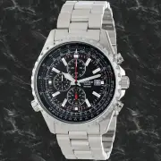 Casio EF527D-1A Edifice Men's Chronograph Watch Black Dial 100M Stainless Steel