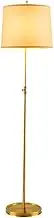 Standing Lamp American Full Copper Integrated Table Lamp, Fabric Lamp Shade Reading Lamp, Floor Lamp for Living Room Dining Room Study Room Bedroom Bedroom Lamp