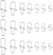 140Pcs Rotating Slide Bait Hook Connectors Replacement Stainless Steel Fishin...