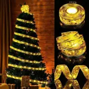 5M/10M Christmas Ribbon LED Lights Glow String Lights XmasTree Home Garden Party