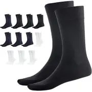 12 Pairs BAMBOO SOCKS Crew Natural Eco Healthy Enviro Unisex Business Work BULK