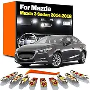 8Pcs Interior LED Light Kit, For Mazda 3 Sedan 2014 2015 2016 2017 2018 Map Reading Dome Trunk Lamp Car Led Bulbs