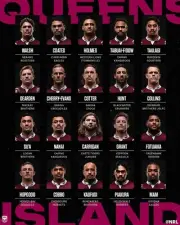 2024 STATE OF ORIGIN QLD MAROONS NRL RUGBY TEAM POSTER, BARGAIN,2