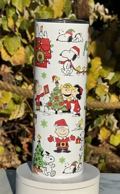 Charlie Brown Snoopy Peanuts Christmas 20oz Tumbler Cup