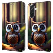 For Samsung Galaxy A26 5G Leather Case Pattern Printing Wallet Stand Flip Phone Cover Multicolor Brown Little Owl