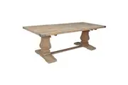 Divano Gloriosa Dining Table 230cm 8 Pax Pedestal Solid Mango Timber Wood - Honey Wash