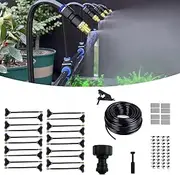 Sebusong Drip Irrigation System, 100FT/30M Drip Irrigation Kit Garden Watering Automatic Irrigation System with 20 Adjustable 360° Universal Drip Head for Plants