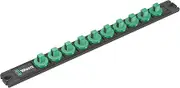 Wera 9601 3/8-Inch Drive Magnetic Socket Rail for 10 Sockets, 340 mm Length x 30 mm Height