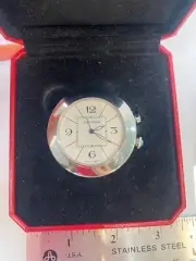 AuthentCartier Pachat, table alarm clock year 2012 diameter 8.5 cm. Full Package