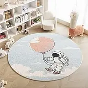 Kids Round Rugs, Rugs for Kids Rooms, Kids Bedroom Rugs Soft Faux Cashmere Living Room Rugs Cute Rugs Kids Playroom Rugs Non-slip Washable Rugs