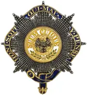 STAR OF ORDER OF BLACK EAGLE WITH FACETS CONNECTED WITH GARTER HQ MODERN REPLICA