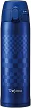 Zojirushi 16-Ounce/ 480 ml Ichimatsu Blue Stainless Steel Mug Vacuum Insulated, Blue, SM-TAE48SA AZ