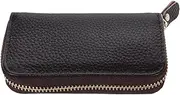 [FOMIYES] Large Capacity Key Holder Pouch Durable PU Zipper Wallet for Keys Cards Small Items Versatile Organizer for Home Office Present for Men Women