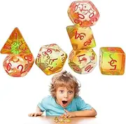 Family Tabletop Game Dice, Interactive Toys Dice Set Playing Dice, 7X Polyhedral Dice Family Game Dice, Small Dice Board Games Dice for Party, Gathering, Game