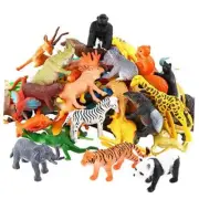 Animals Figure,54 Piece Mini Jungle Toys Set, Realistic Wild Vinyl Plastic