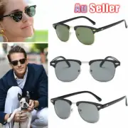 Reflective Sunglasses Retro AU Vintage Reflective Lens Half Rimmed Frames