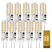 10PCS G4 LED Bulb 2W 20W Halogen Bulb Replacement G4 Double Pin Base Bulb Non-Dimmable RGB Warm Light Neutral light White light for Landscape Under Cabinet/co