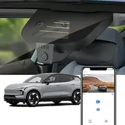 [FITCAMX] 4K Dash Cam Suitable for Volvo EX30 2024 2025, Integrated OEM Style, 2160P Ultra HD Video, WDR Night Vision, Loop Recording, Collision Sensor, WiFi Connect & APP, Easy to Install, 64GB Card