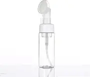 30 PCS Clear Soap Foaming Bottles Equipped with Silicone Foam Massage Brush Heads Refillable Containers for Bathroom, Travel. Suitable for Lotion, Facial Cleanser Pump Dispensers (White,100ml)