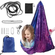 AwObEpl Sensory Swing Double Layer Cuddle Swing with 360° Swivel Hanger Kit Holds Up to 200lbs for Kids and Adults with Special Needs